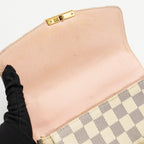 LOUIS VUITTON CROISETTE DAMIER AZUR CANVAS WHITE GHW