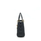 DIOR LADY DIOR SMALL MY ABC BAG LAMBSKIN BLACK LGHW