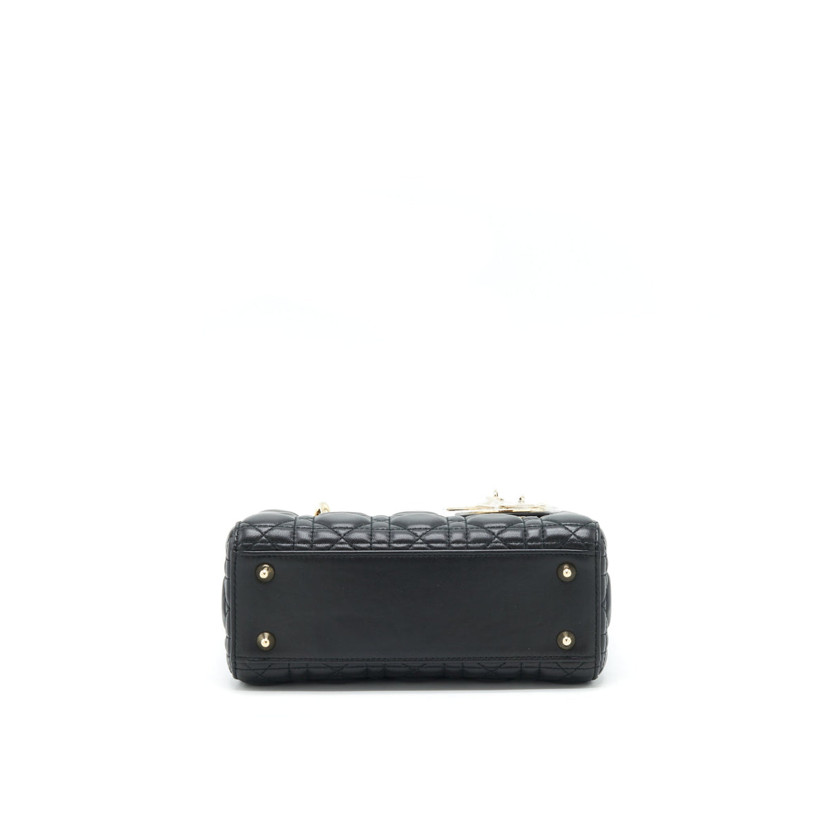 DIOR LADY DIOR SMALL MY ABC BAG LAMBSKIN BLACK LGHW