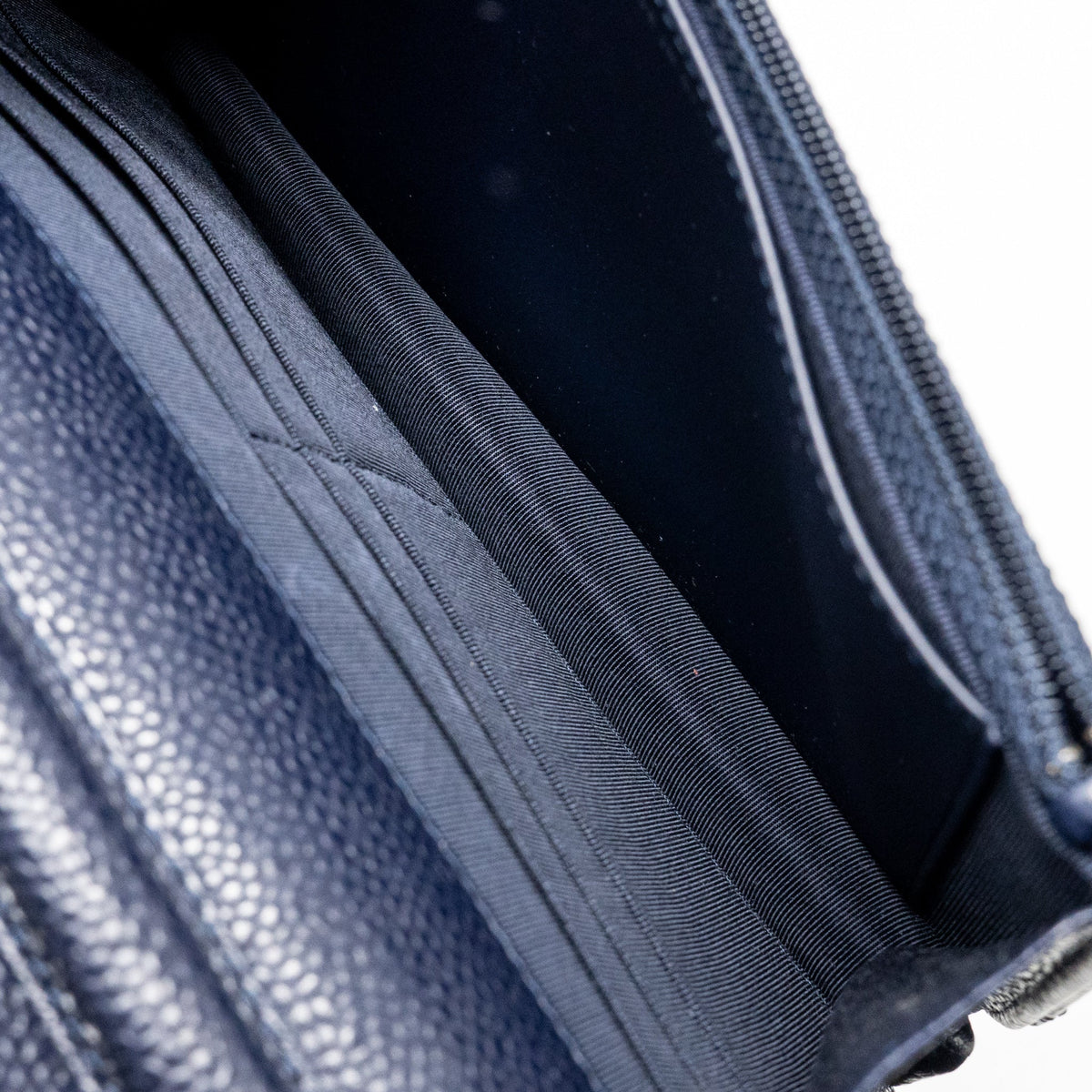 Chanel Classic Wallet on Chain Caviar Navy SHW