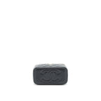 CHANEL 22A MINI TOP HANDLE LONG VANITY WITH CHAIN LAMBSKIN BLACK LGHW (MICROCHIP)