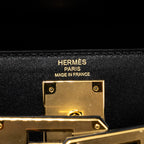 HERMES KELLY 28 BOX CALFSKIN BLACK GHW