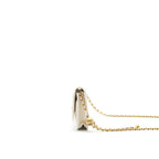 CHANEL PEARL CRUSH WALLET ON CHAIN LAMBSKIN WHITE GHW (MICROCHIP)