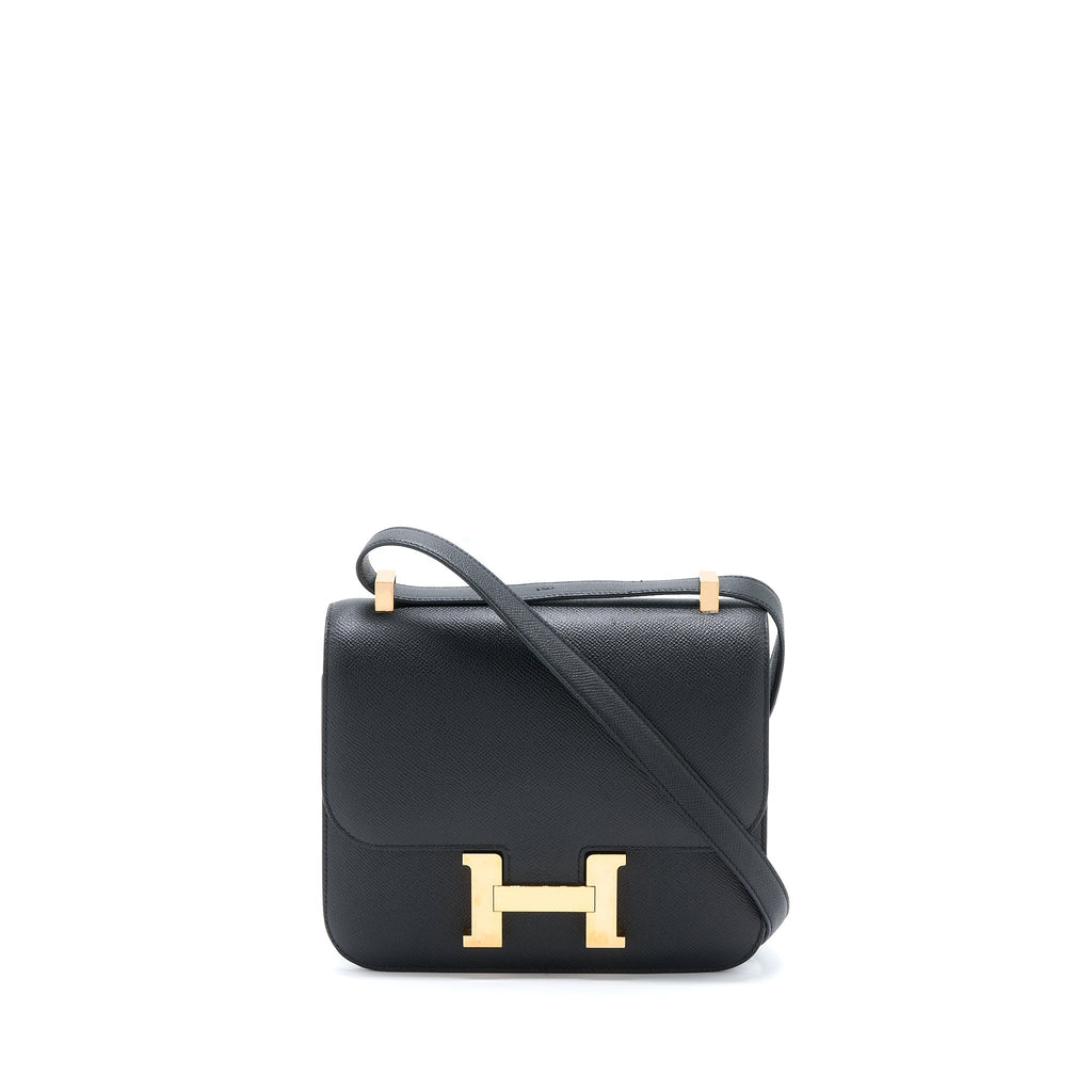 Hermes Constance 24 Epsom Black RGHW
