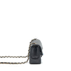 CHANEL MINI RECTANGULAR FLAP BAG LAMBSKIN BLACK LGHW (MICROCHIP)