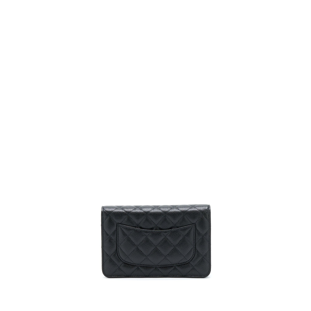 CHANEL CLASSIC WALLET ON CHAIN CAVIAR BLACK GHW (MICROCHIP)