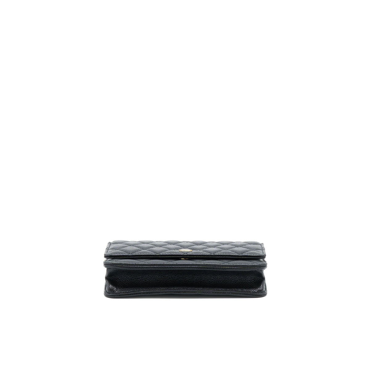 CHANEL CLASSIC WALLET ON CHAIN CAVIAR BLACK GHW (MICROCHIP)