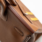 Hermes Birkin 25 Officer Togo/Swift Gold/Ambre SHW