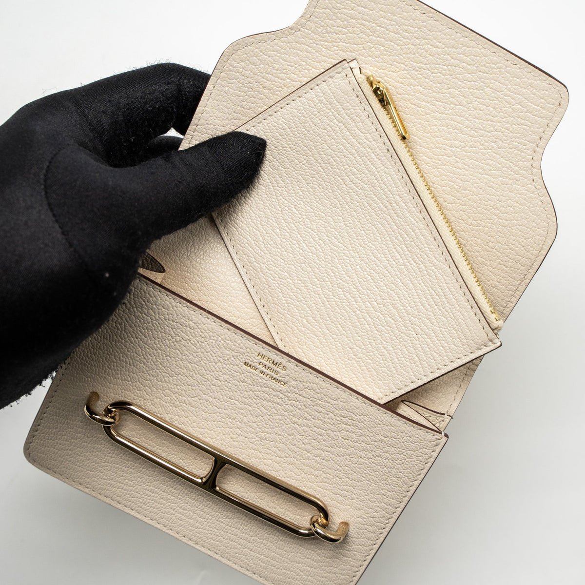 HERMES ROULIS SLIM CHEVRE MYSORE NATA LGHW