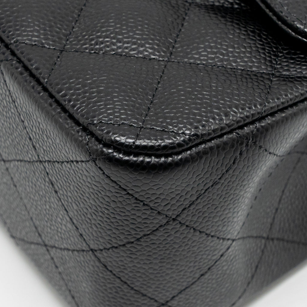 CHANEL JUMBO CLASSIC DOUBLE FLAP BAG CAVIAR BLACK GHW
