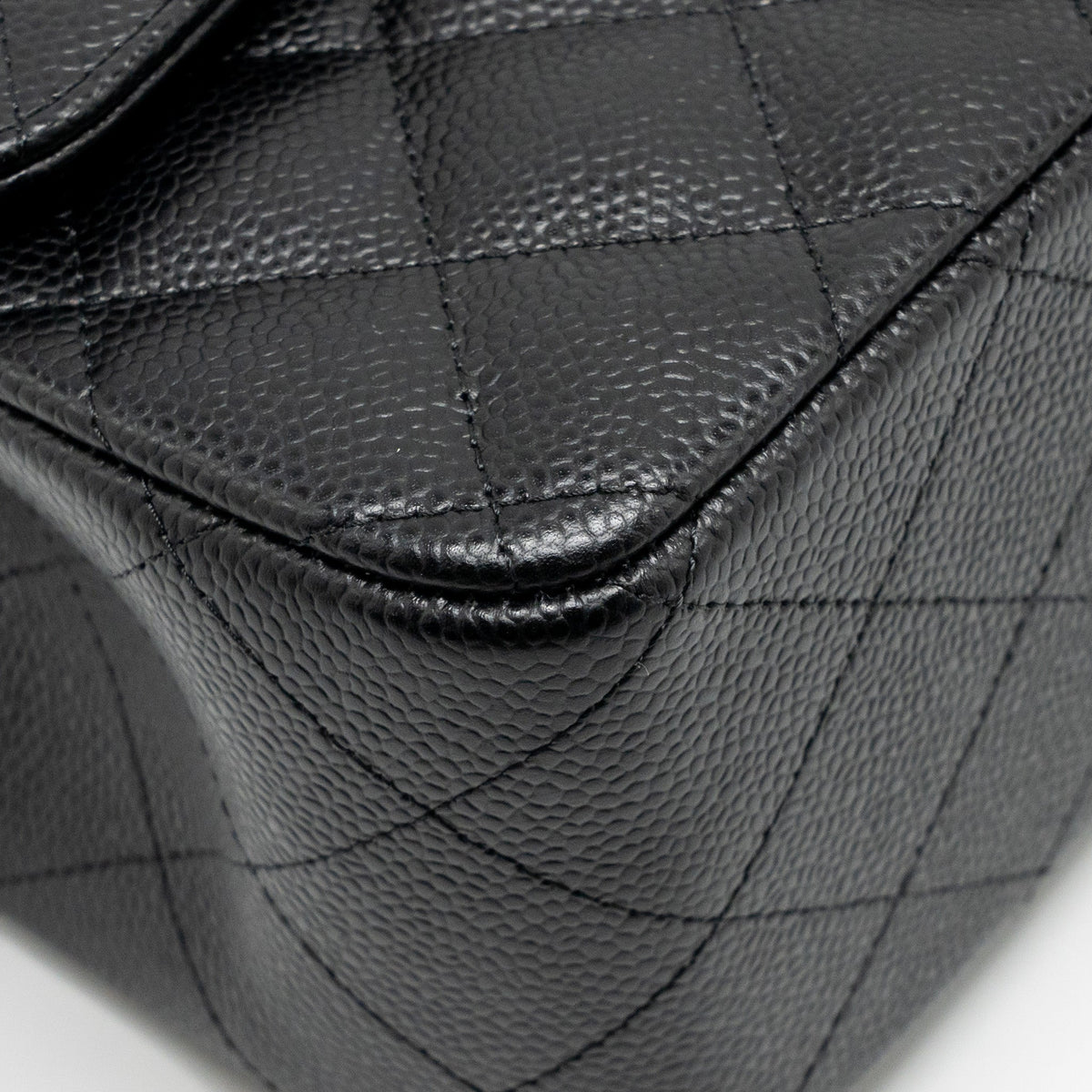 CHANEL JUMBO CLASSIC DOUBLE FLAP BAG CAVIAR BLACK GHW