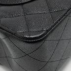 CHANEL JUMBO CLASSIC DOUBLE FLAP BAG CAVIAR BLACK GHW