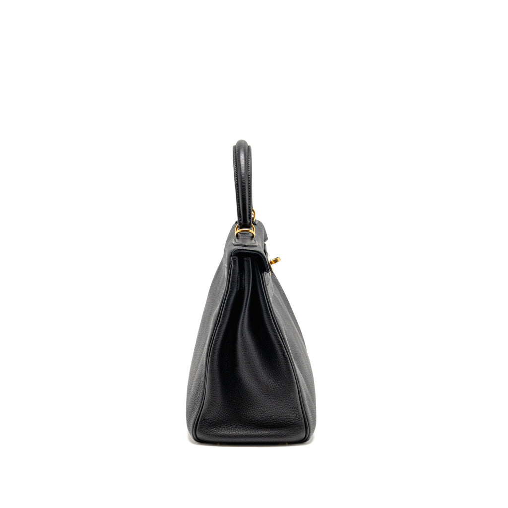 Hermes Kelly 28 Togo Black GHW