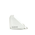 BALENCIAGA TRIANGLE MINI CHAIN CROSSBODY BAG WHITE