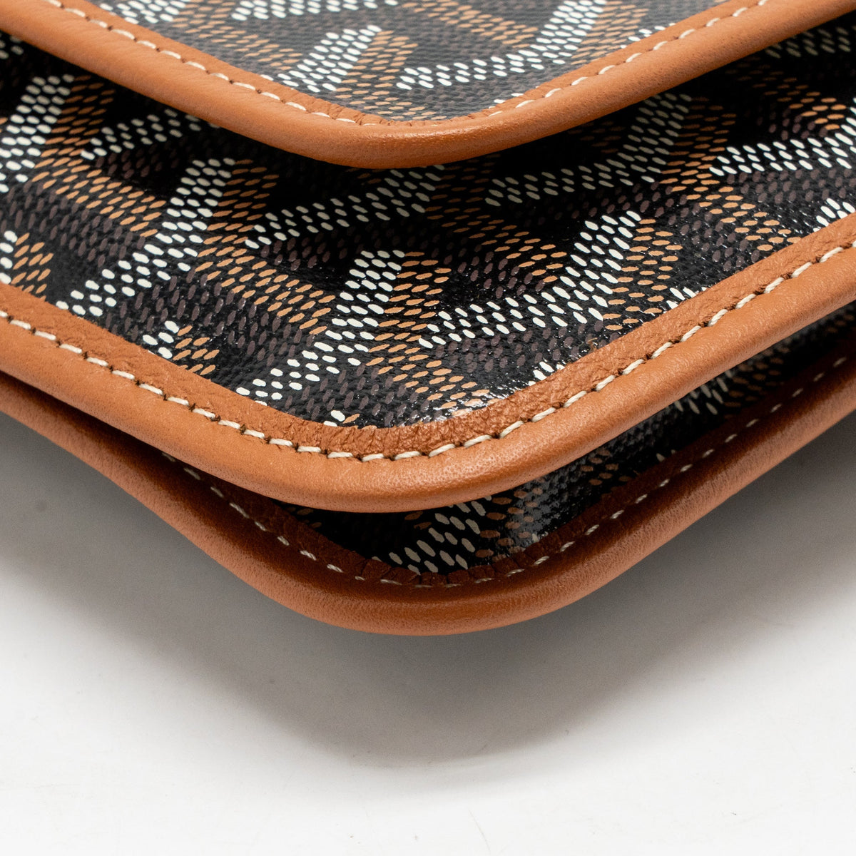Goyard Plumet Pocket pochette goyardine canvas Tan SHW