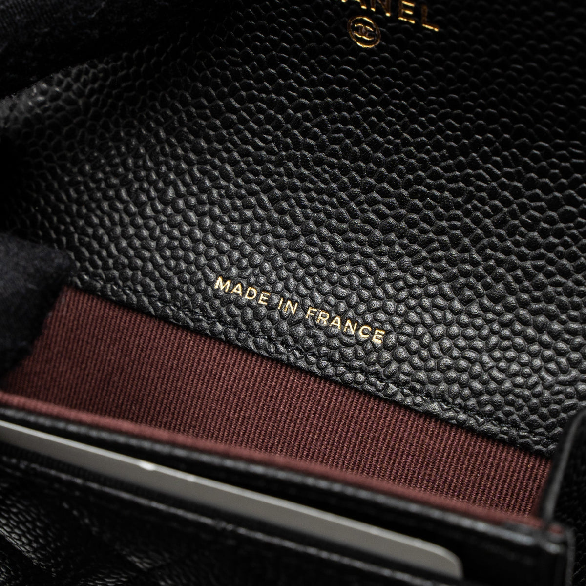 CHANEL CLASSIC FLAP CARD HOLDER CAVIAR BLACK GHW (MICROCHIP)