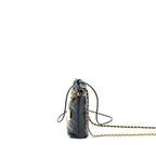 CHANEL MINI 22 BAG SHINY CALFSKIN BLACK BRUSHED GHW (MICROCHIP)