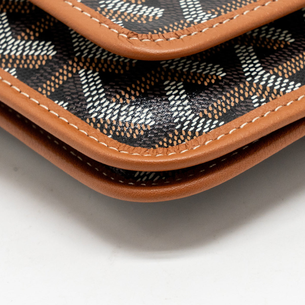Goyard Plumet Pocket pochette goyardine canvas Tan SHW