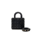 Dior Small Lady Dior My ABCDior Bag Cannage Calfskin So Black