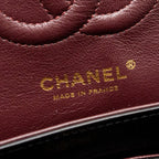 CHANEL MEDIUM CLASSIC DOUBLE FLAP BAG LAMBSKIN BLACK GHW