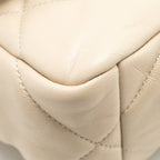 CHANEL SMALL 19 BAG SHINY GOATSKIN LIGHT BEIGE MULTICOLOUR HARDWARE