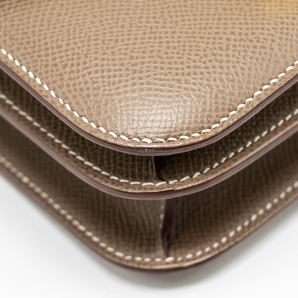Hermes Mini Constance Epsom Etoupe GHW