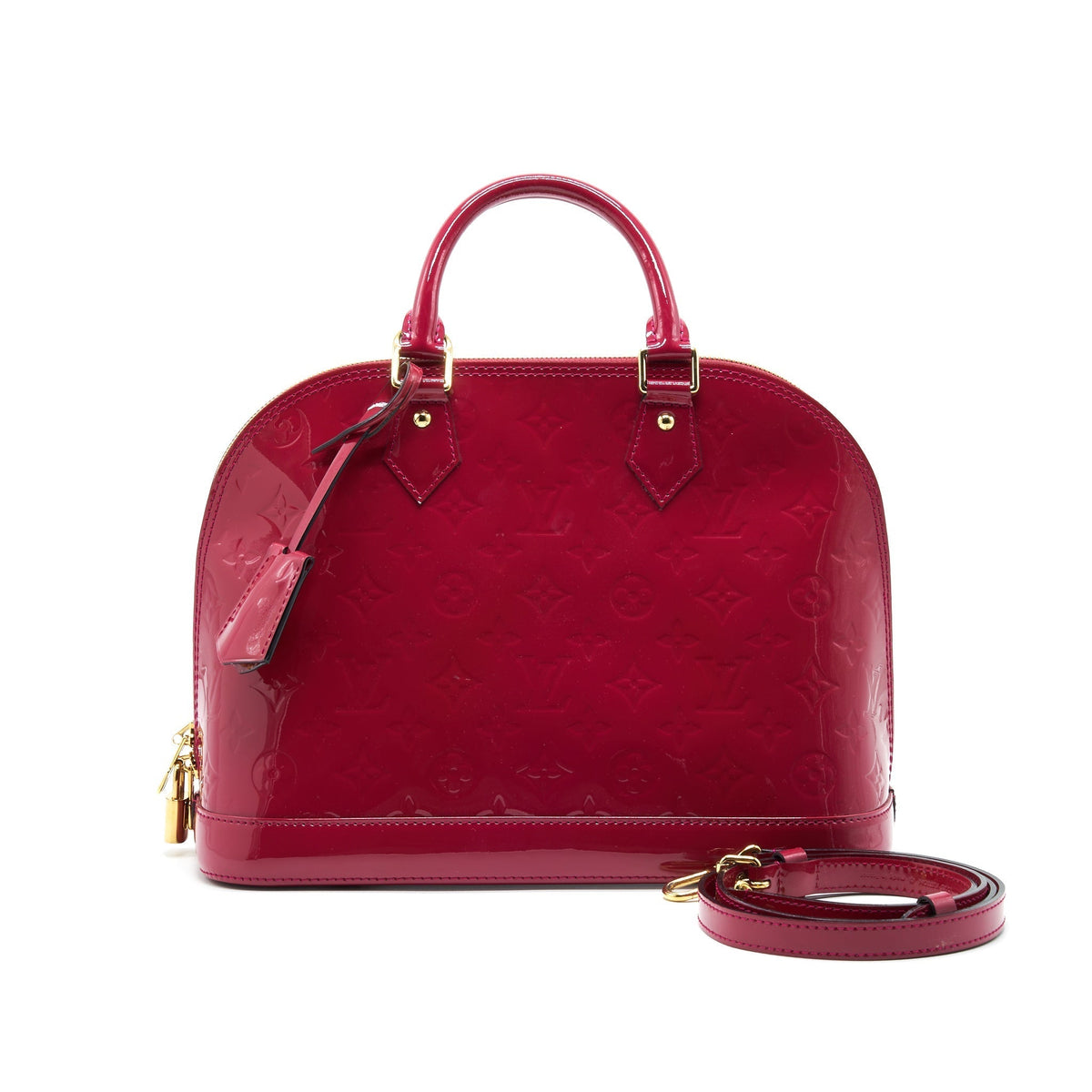 LOUIS VUITTON ALMA PM PATENT LEATHER INDIAN ROSE