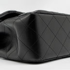 CHANEL JUMBO CLASSIC DOUBLE FLAP BAG LAMBSKIN BLACK SHW