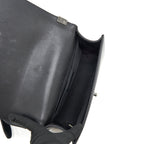 CHANEL MEDIUM BOY BLACK LAMBSKIN RUTHENIUM SHW
