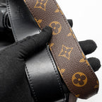 LOUIS VUITTON CARRYALL VIBE MM LAMBSKIN/MONOGRAM CANVAS BLACK SHW
