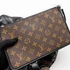 LOUIS VUITTON CARRYALL VIBE MM LAMBSKIN/MONOGRAM CANVAS BLACK SHW