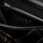 CHANEL CLASSIC MINI RECTANGULAR FLAP BAG LAMBSKIN BLACK LGHW (MICROCHIP)