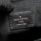 LOUIS VUITTON CARRYALL VIBE MM LAMBSKIN/MONOGRAM CANVAS BLACK SHW