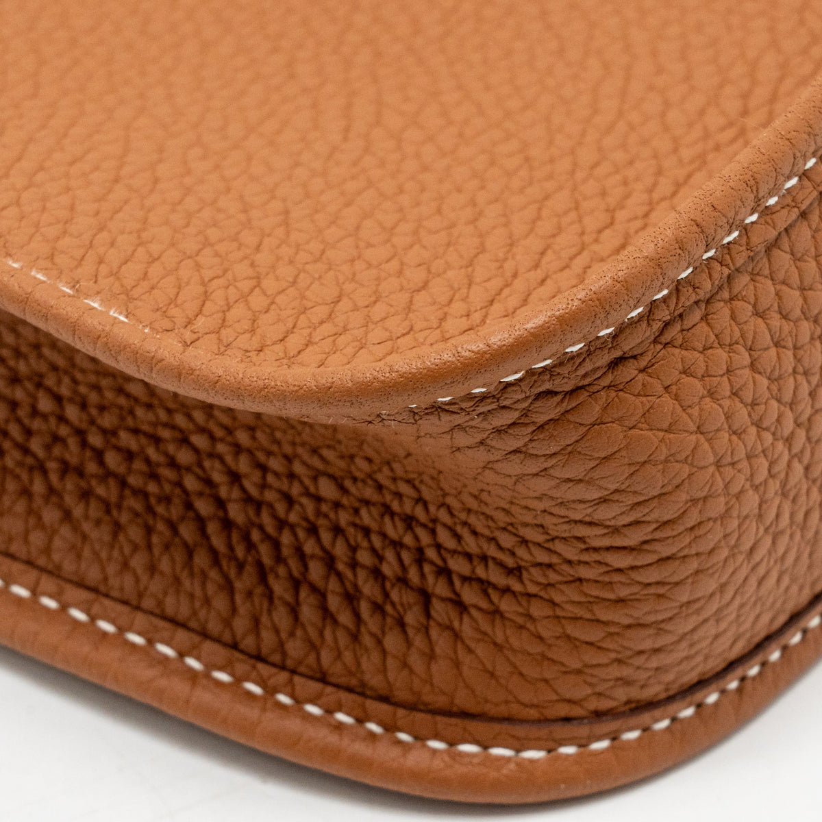 Hermes Mini Evelyne Clemence Gold with Gold-Blanc Strap SHW
