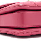 CHANEL TOP HANDLE TRENDY CC FLAP BAG LAMBSKIN PINK LGHW