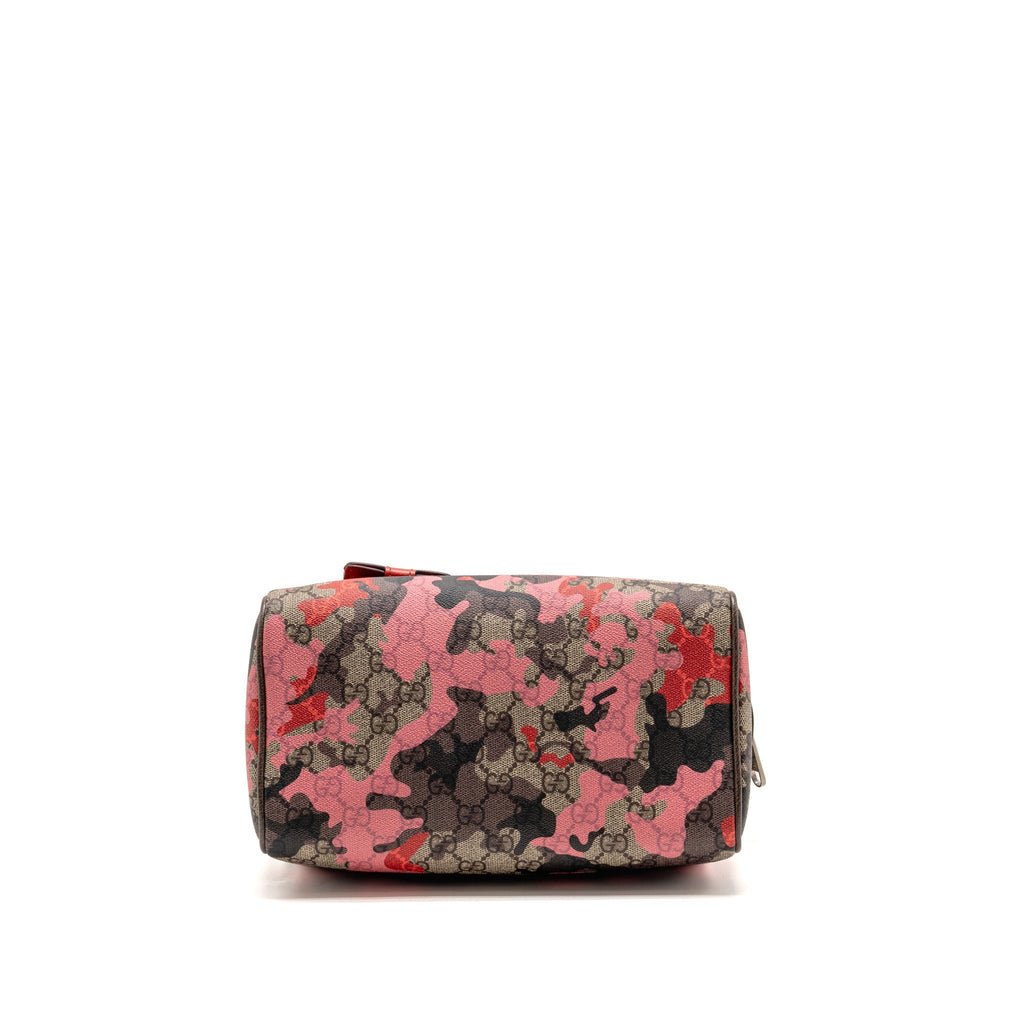 Gucci GG Camouflage Boston Bag GG Supreme Canvas/Leather Brown/Pink/Red SHW