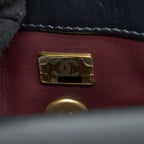 CHANEL 22A MINI COCO HANDLE WITH DETAILED LETTER HANDLE CALFSKIN BLACK BRUSHED GHW (MICROCHIP)