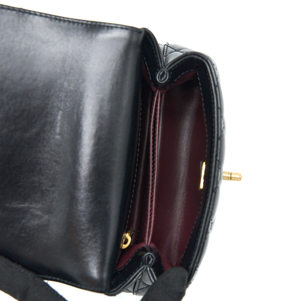 CHANEL 22A MINI COCO HANDLE WITH DETAILED LETTER HANDLE CALFSKIN BLACK BRUSHED GHW (MICROCHIP)