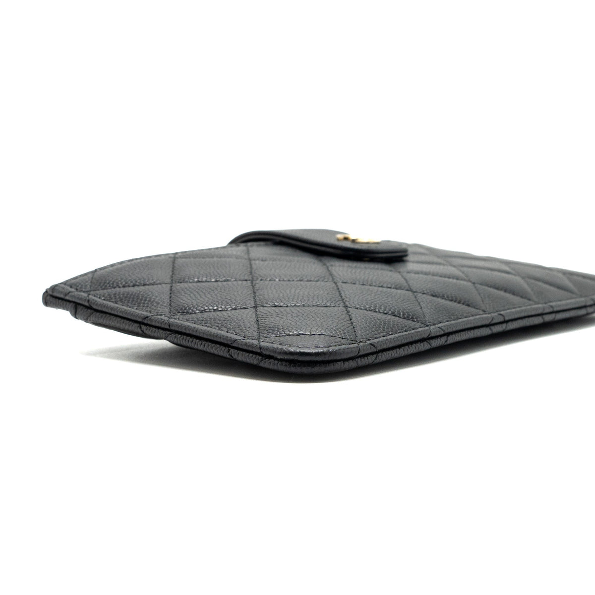 CHANEL CLUTCH WALLET CAVIAR BLACK LGHW