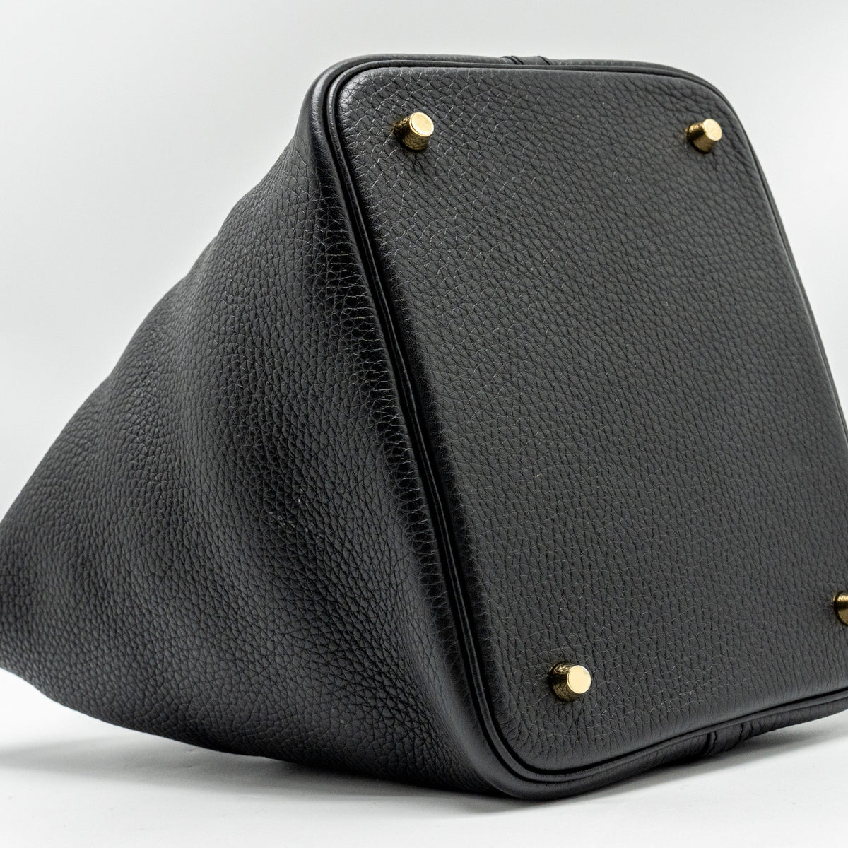 HERMES PICOTIN 22 LOCK BAG CLEMENCE BLACK GHW
