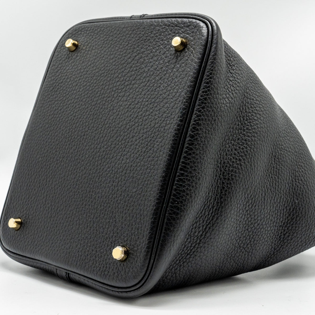 HERMES PICOTIN 22 LOCK BAG CLEMENCE BLACK GHW