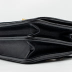 CHANEL MINI 2.55 REISSUE WALLET ON CHAIN AGED CALFSKIN BLACK GHW(MICROCHIP)