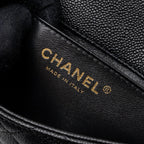 CHANEL 23P MINI COCO LOVE FLAP BAG CAVIAR BLACK GHW(MICROCHIP)