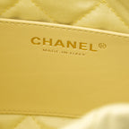 CHANEL 23S MINI 22 BAG SHINY CALFSKIN LIGHT YELLOW BRUSHED GHW (MICROCHIP)