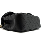 CHANEL 23K PEARL CRUSH MINI RECTANGULAR FLAP BAG LAMBSKIN BLACK GHW (MICROCHIP)