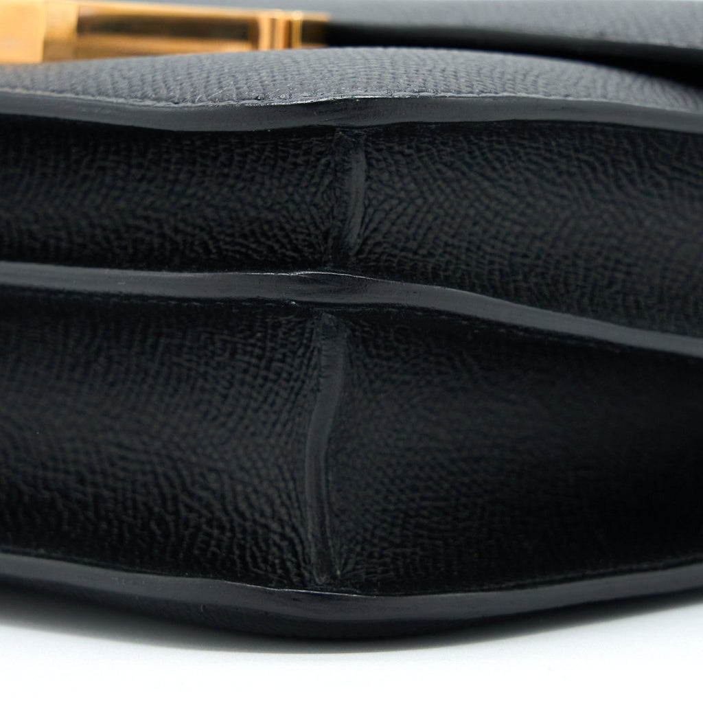 Hermes Constance 24 Epsom Black RGHW