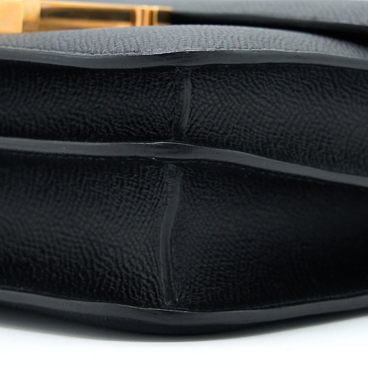 Hermes Constance 24 Epsom Black RGHW
