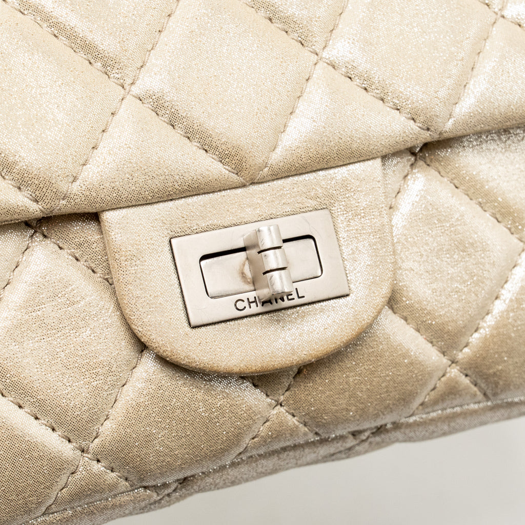 Chanel Mini 2.55 Reissue Roll Clutch Iridescent Calfskin Light Gold SHW
