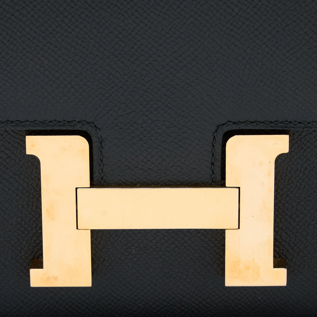 Hermes Constance 24 Epsom Black RGHW