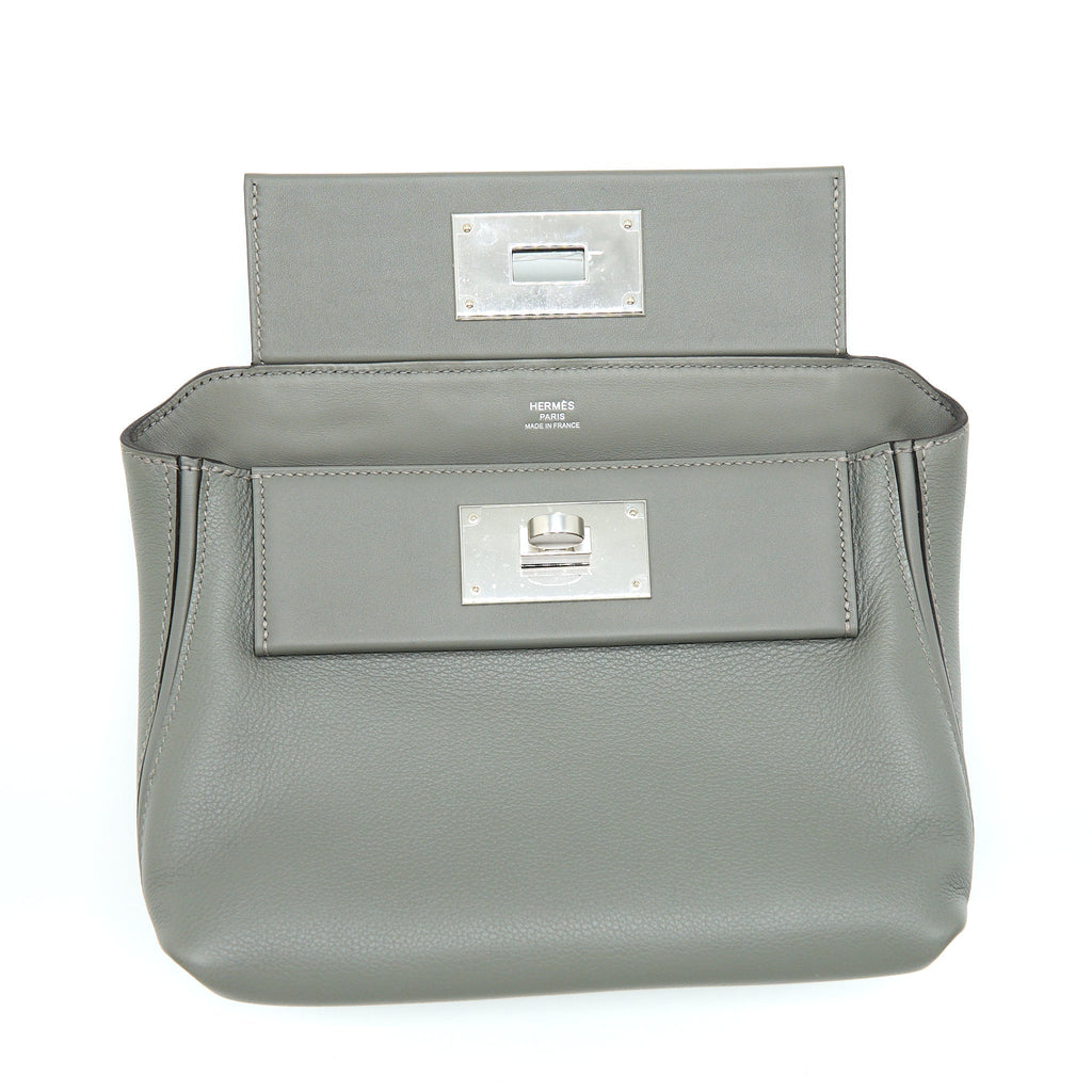 HERMES MINI 24/24 2424 - 21 EVERCOLOR / SWIFT GRIS MEYER SHW